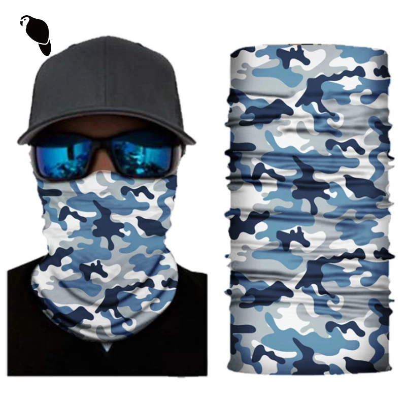 High Quality Camo Bandana 100% Microfiber Polyester Neck Gaiter Biker Cycling CS Party Seamless Neck Gaiter