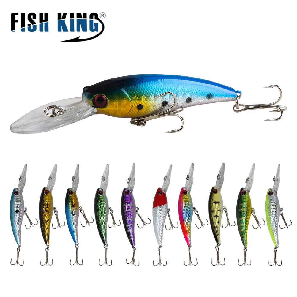 FTK FK90 Whosale 9CM 7.6G Minnow Fishing Lures Bait Jerkbait Lures For Bass Trout Salmon