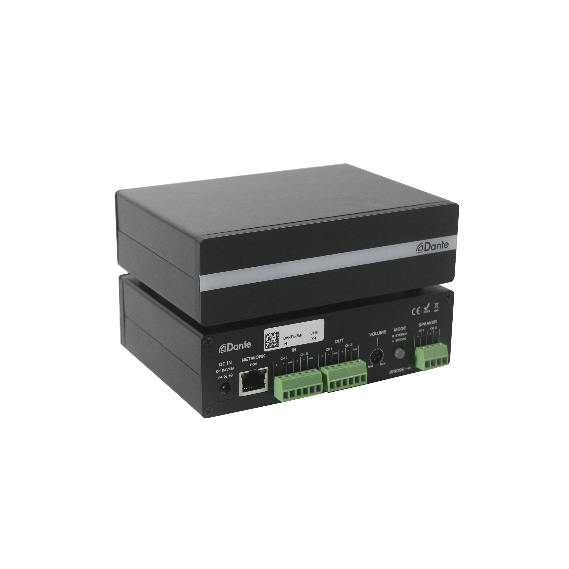 T 2 Channels Sound Stereo Professional Audio Dante Audio Amplifier with 24VDC and POE For DJ Karaoke Amplificador de Sonido
