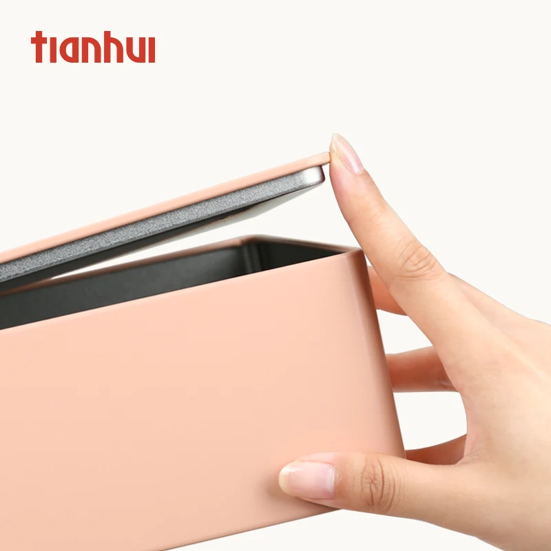 Gift Party Favors Square Cookie Tin Canister Chocolate Boxes With Printing Logo