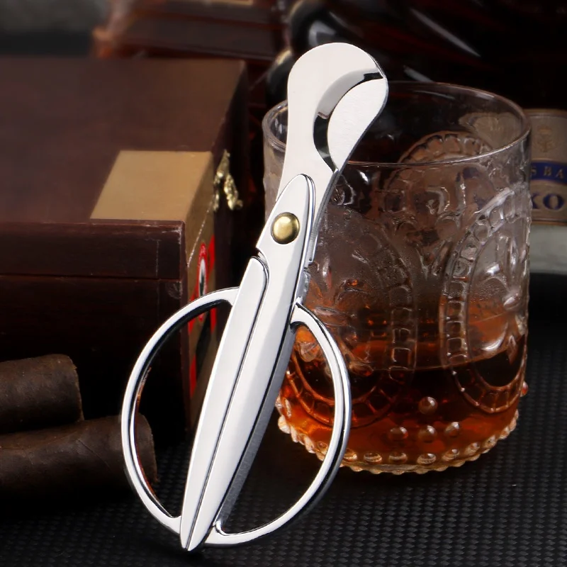 Wholesale Custom Stainless Steel smoking tools Cigar Accessories Cigar Cutter Scissors for sale