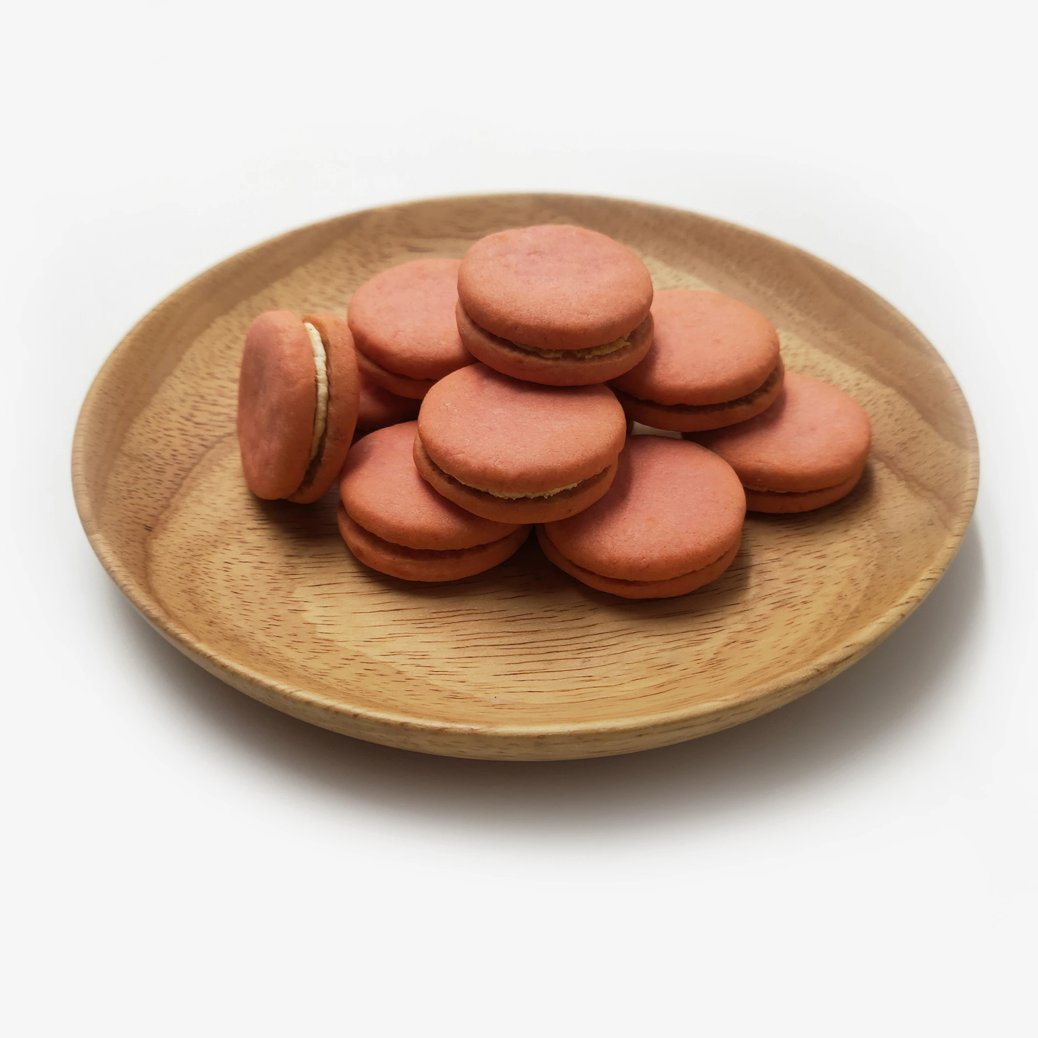 Professional supplier price 376g strawberry filling macaroon sandwich fortune cookie parle g biscuit mini snack