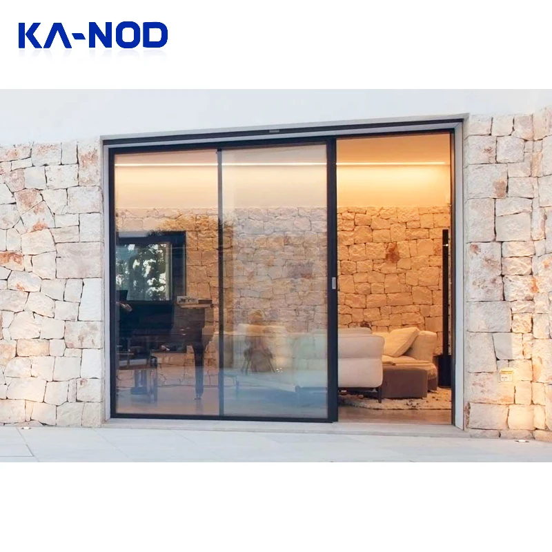 KANOD Modern House Villa Project Patio Thermal Break Aluminum Multi Glass Sliding Door