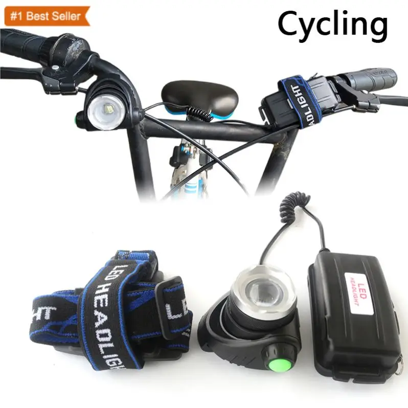 Istaride Telescopic Auper Strong Light Headlight Upgraded Version Wick Telescopic Zoom Strong Light LED Headlamp