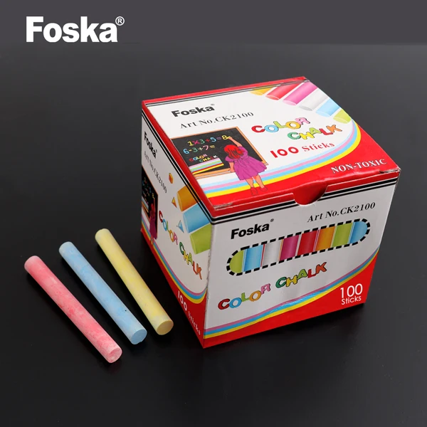 Foska 100 шт. высококачественный детский школьный мел без пыли