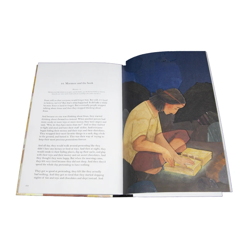 High Quality Custom Hardcover Book Printing Linen Spine Gold Foil Stamping Perfect Binding Coated Paper Custom Logo Education