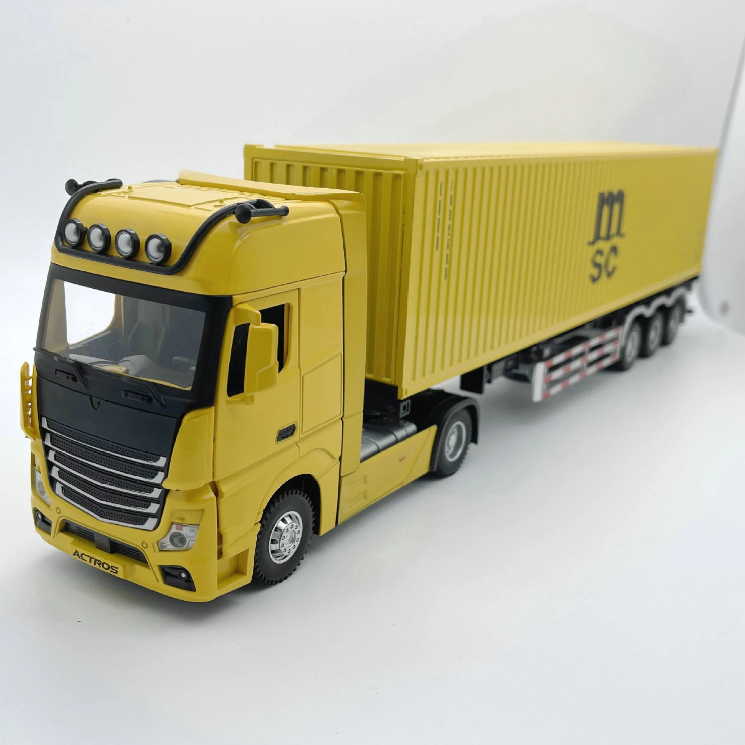 Custom Logo Diecast Alloy Toy Truck 1/24 Simulation Diecast Container Truck Model Toys Alloy Container Truck Transport Car