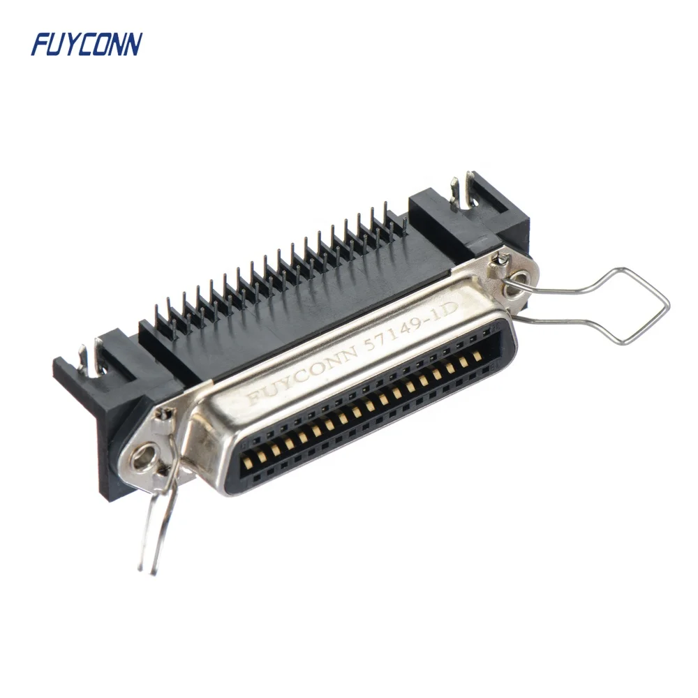 Right Angle PCB Centronic Connector, 2.16mm pitch Female Type 14pin 24pin 36pin 50pin 64pin R/A PCB DDK Connector Supplier