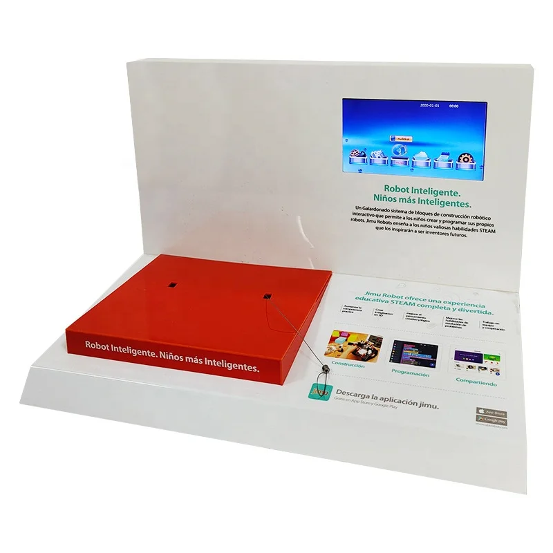Acrylic Model Display Stand with LCD Video Screen Metal Plastic Wood Material for Retail Shop Promotion