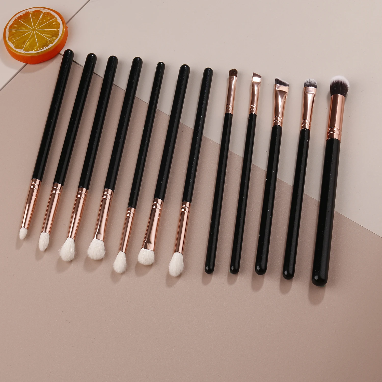 Professional Eye shadow 12 pieces Natural goat hair makeup Brush Hot Sale Wholesale Factory