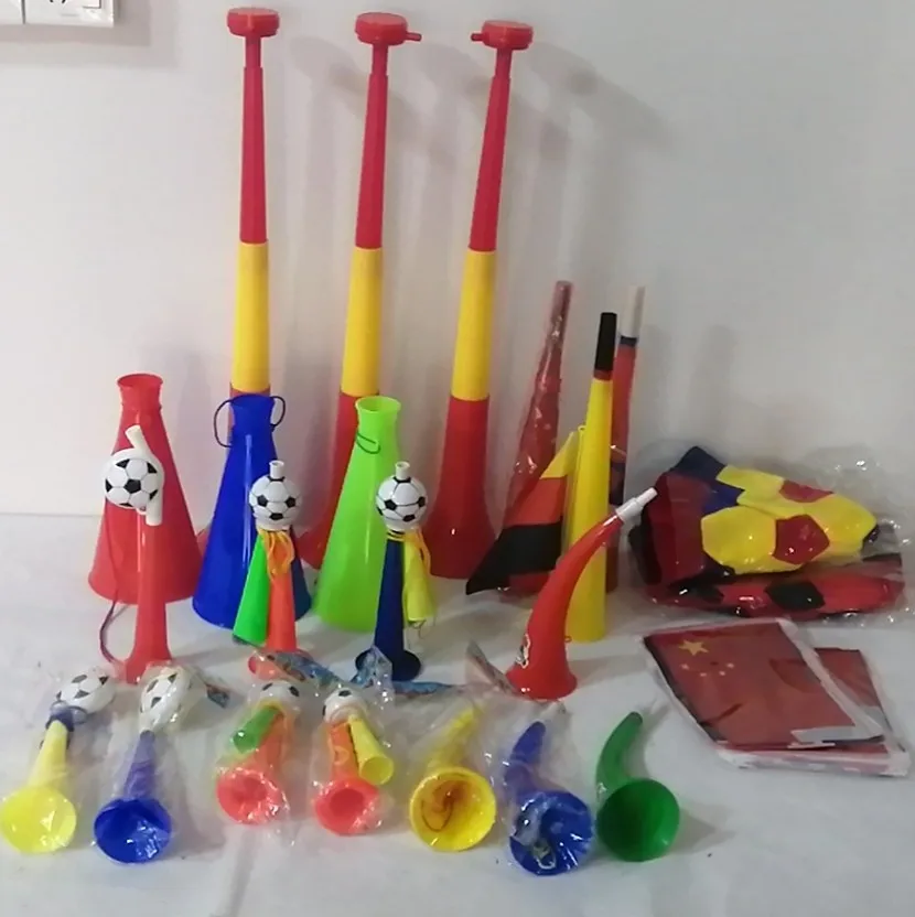 XINRUIKEN Custom cheer on the plastic horn trumpet loudly speaker with flag