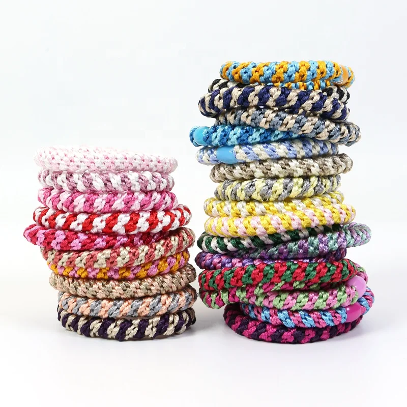 Korean Thick Braided Hair Tie  Ponytail Holders Glitter Hair Elastic Hairband