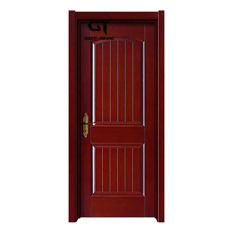 Luxury Natural Timber Solid Wooden Door PVC Interior Painted House Use Oak Wooden Door