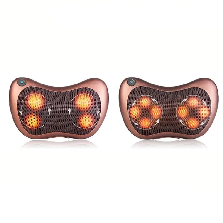 Car and Home Electric Rolling Kneading Shiatsu Infrared Heated Full Body Neck Massage Pillow with Heat