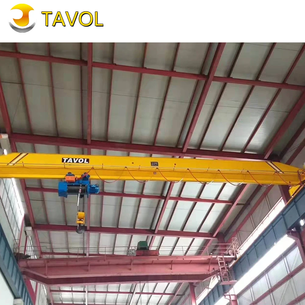 Tavol CE Certificate Light Weight 10t Span 10m Electric Hoist Bridge Crane