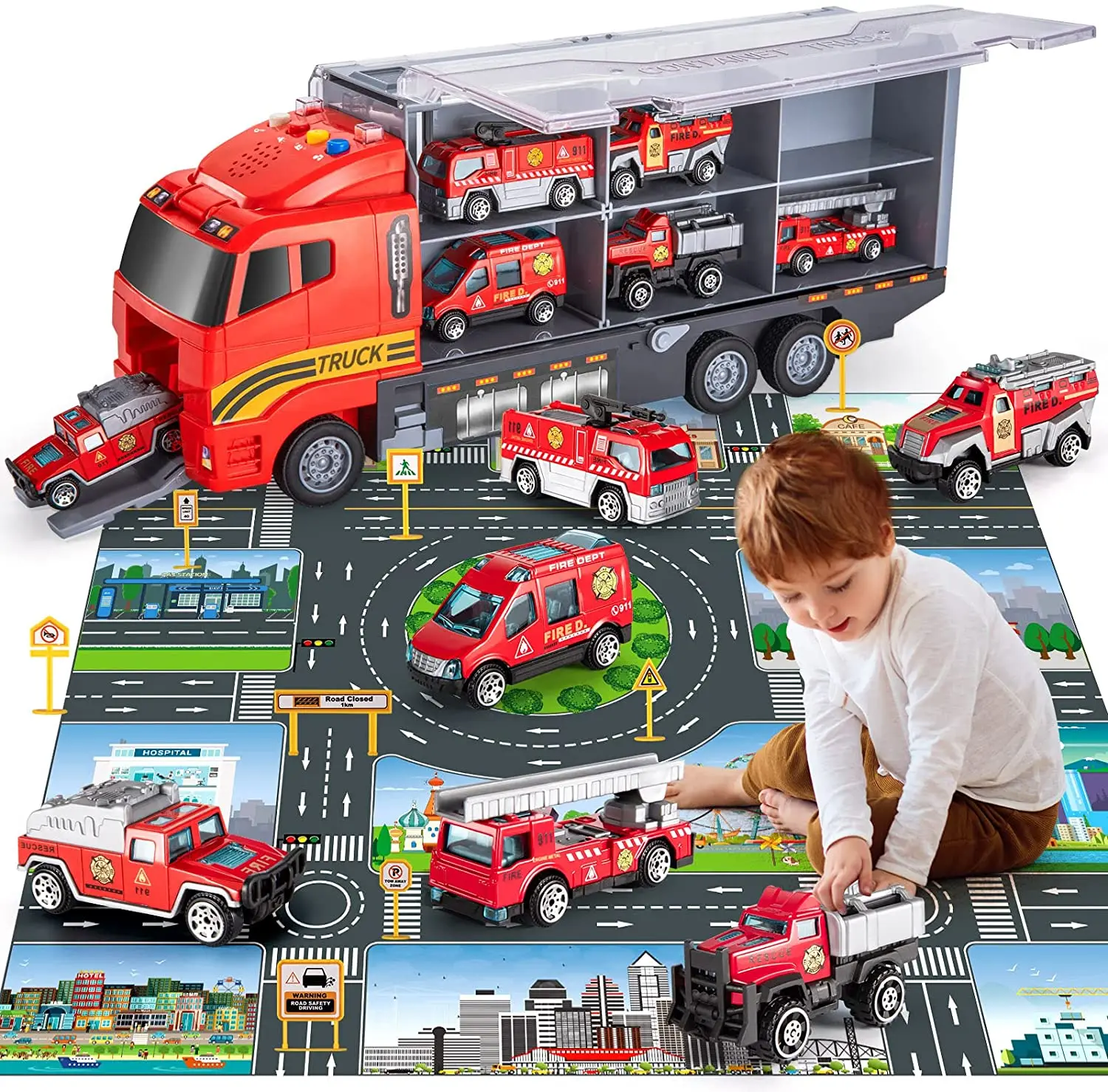 cars excavator friction car amazons best sellers vehicle play mat interactive toy vehicles diecast other toys