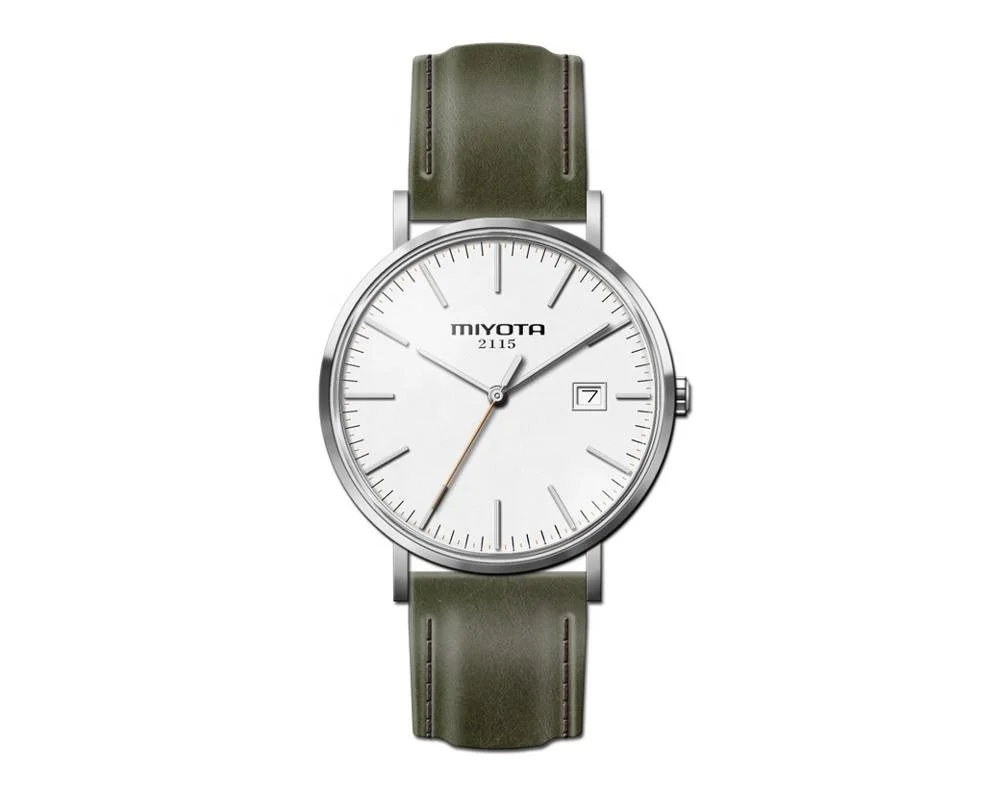 Miyota 2115, 3 года службы батареи, кварцевый механизм с 3 стрелками и датой