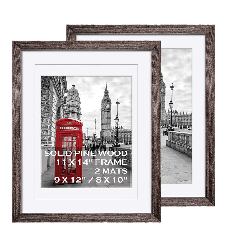 
Antique brown elegant rustic style wooden handicraft photo frame 