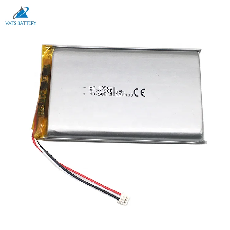IEC62133 certified 105080 3.7V 5000mAh lithium polymer batteryfor power bank with UN38.3 MSDS