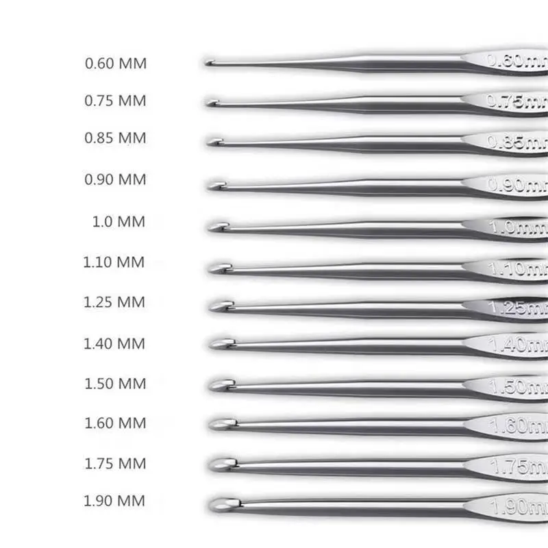 Metal Stainless Steel Crochet Hook Set Sweater Knitting Tools Single Head Crochet Hook Complete Specifications