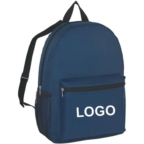 BSCI Factory Promotional 600D Polyester Cheap Customizable Wholesale Simple School Children Backpack