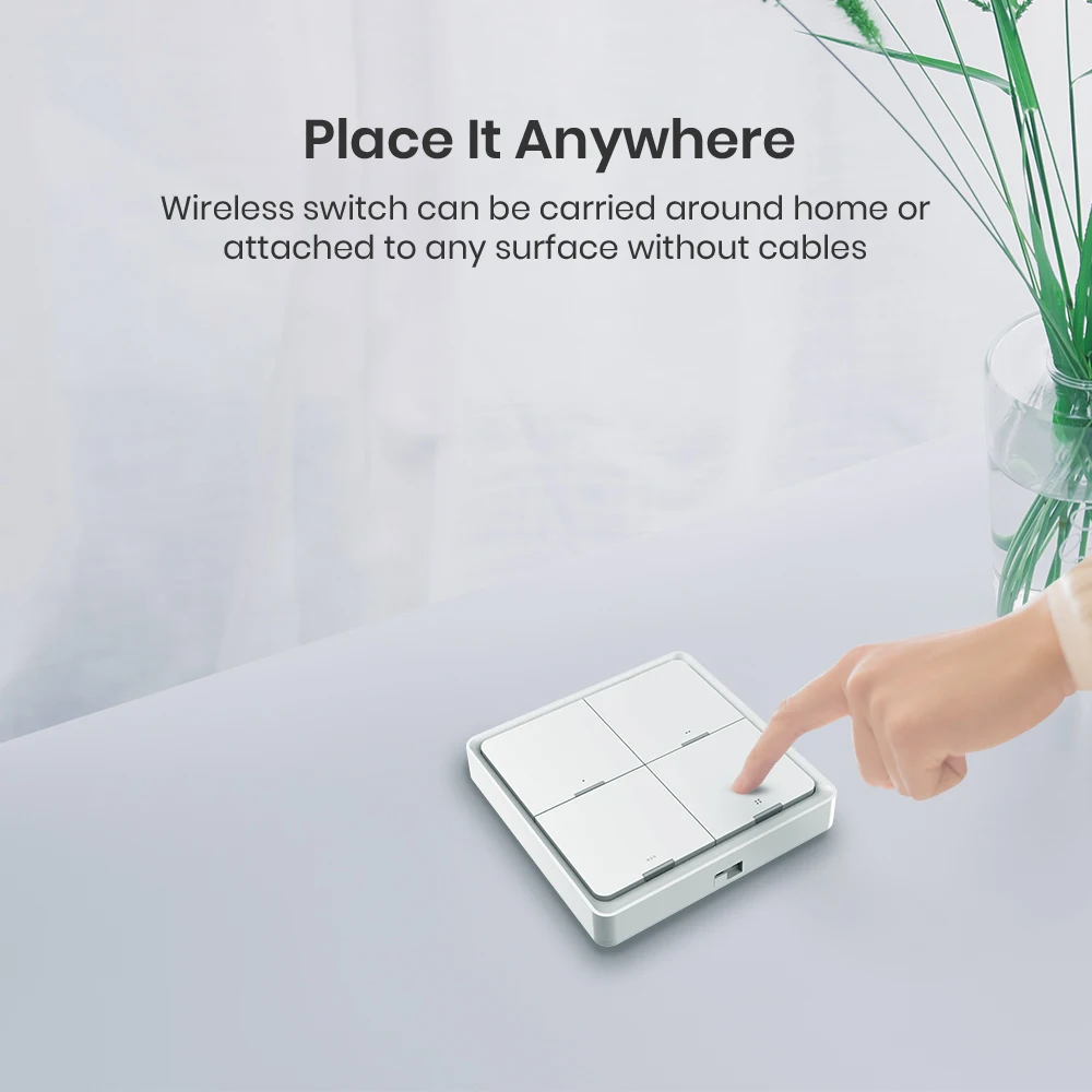 Broadlink Bluetooth Smart 4 кнопки сцены переключатель дистанционного управления DIY Беспроводной Выключатель света кнопочный