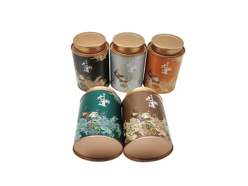 Custom Design Mix Colors Cardboard Eco Friendly Cans Tea Coffee Paper Card Canister Paper Tube Packaging