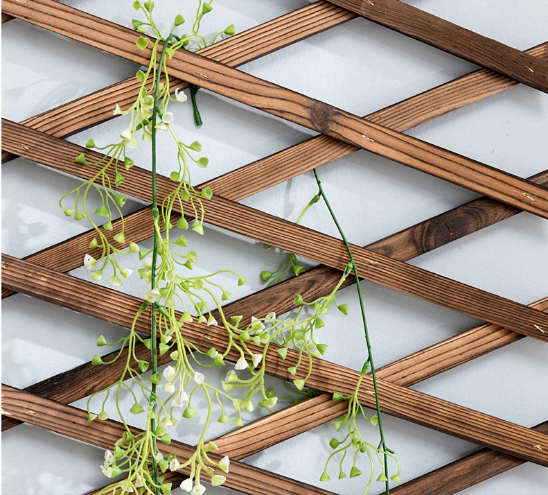 Bamboo wood multi-layer indoor hanging basket multi-fence climbing rattan frame flower vine shelf