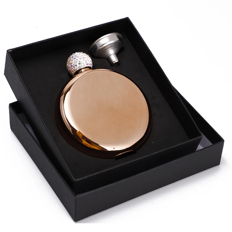 Personalized Custom Color Luxury 5oz Stainless Steel Funnel Gift Box Hip Flask Set