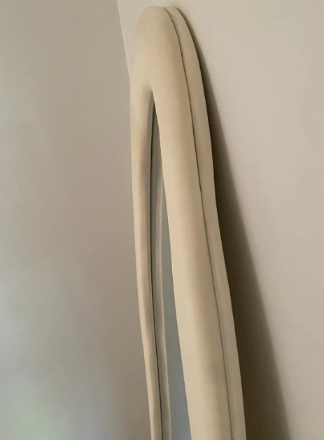 Wholesale Factory Customized Luxury Velvet Dressing Standing Durable Irregular Frame Living Room Bedroom mirror full length