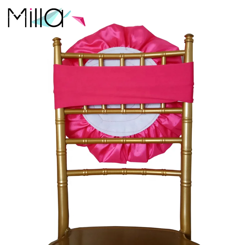 decorations for events party supplies Big 3d Flower Taffeta Wedding Chair Covers Sashes Bands
