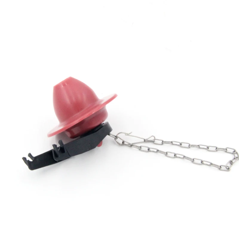 Toilet Tank Rubber Flapper Flexible Frame Toilet Red Flapper With Chain and Hook Toilet Replacement Kit