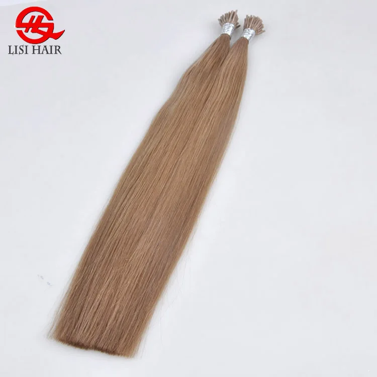 
New Design Top Sell Remy Unprocessed Raw Keratin Bonds Double Drawn Russian I Tip Hair Extensions 