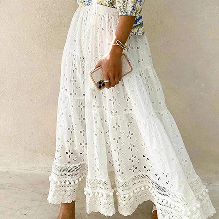 Low Moq White Skirts 100% Cotton Short White Cotton Skirt, White Cotton Woman Quality Skirt