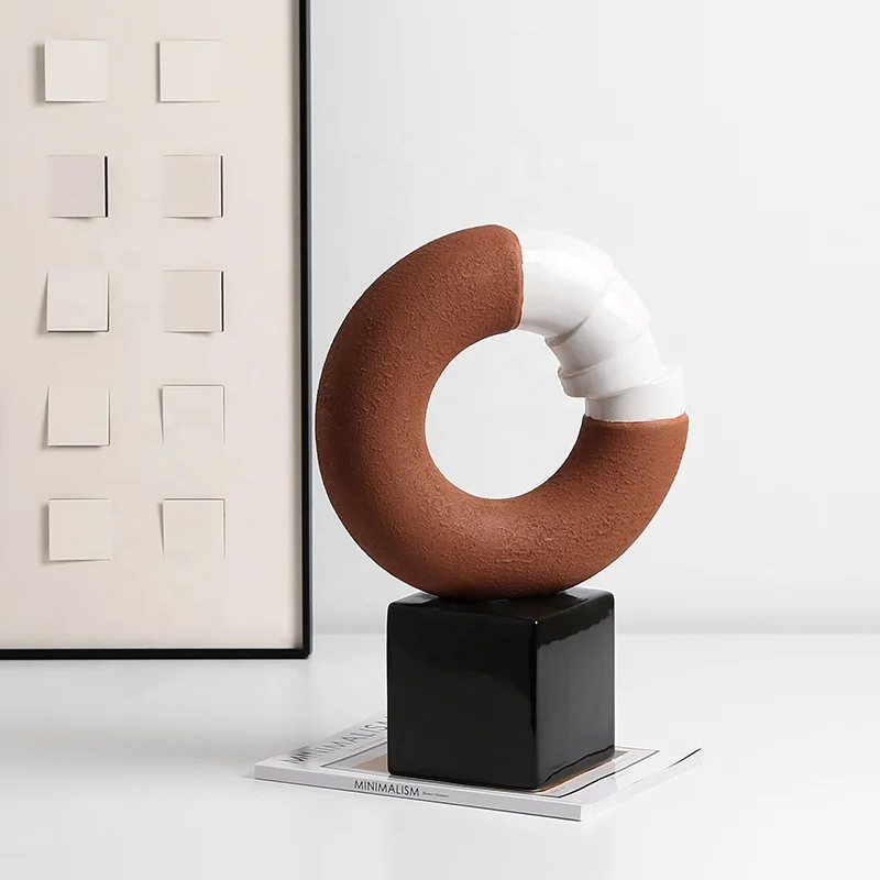 Flolenco Modern Geometry Art Home Decor Wholesale Porcelain Ornament Ceramic Home Decor Items