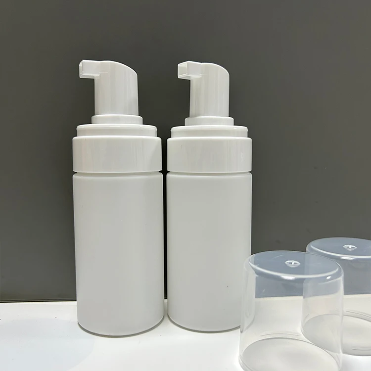 Custom Plastic HDPE PE 100ml 120ml 150ml 180ml 200ml Facial Cleanser Foam Pump Bottle For Cosmetic Packaging