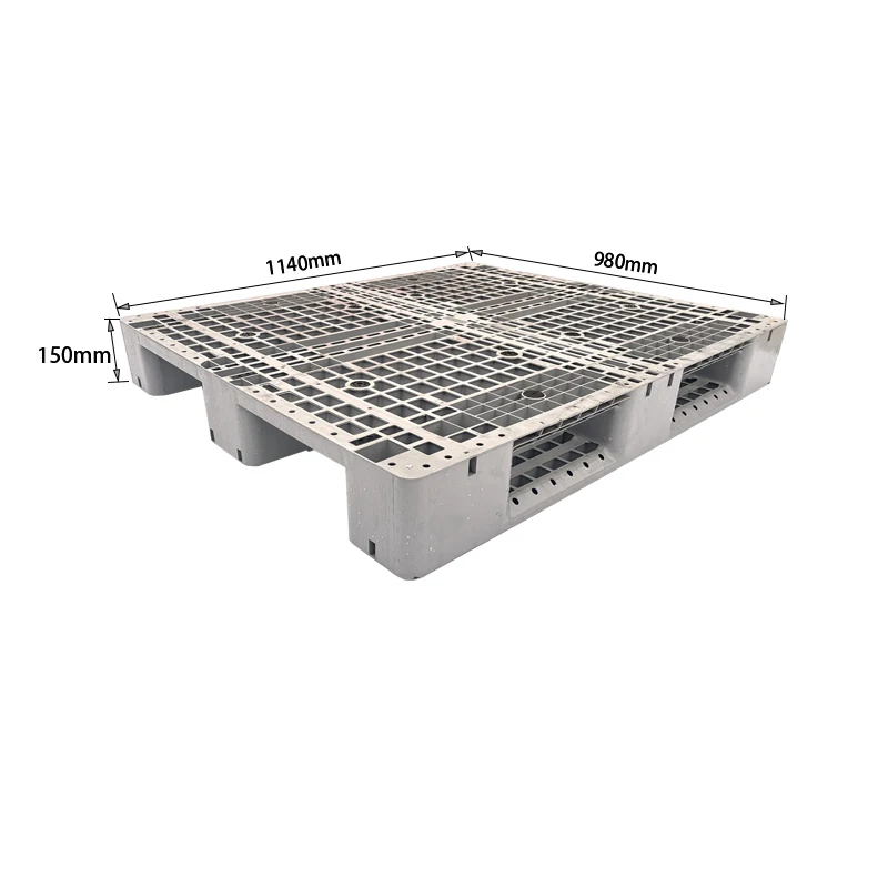 High-Density Polyethylene Euro Pallet Disposable Economy Plastic Single Faced 4-Way Entry Recycled Warehouse Storage Logistics