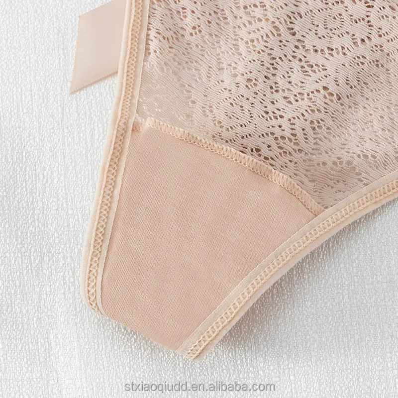 New thin belt sexy ultra-thin briefs light t pants Transparent temptation low waist Traceless lace thong panty panties for women