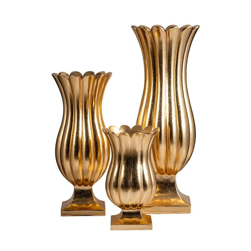 130cm Tall Gold Centerpieces Vase For Wedding Table Vase Mariage Trumpet Floor Wedding Vase