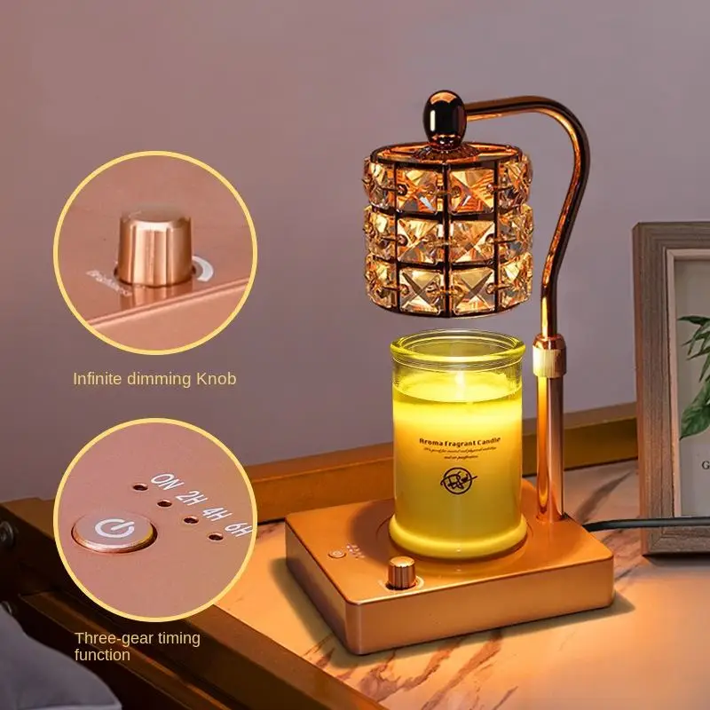 Candle Warmer Lamp Dimmer Candle Light Electric Button Aurora Rotatable Design Warmer Lamp Home Decor Aromatherapy Table Lamp