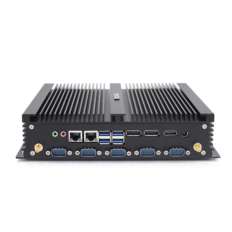 Fanless Industrial Computer Firewall Core I7 8550U RAM 64GB Eight Ports  Mini Fanless PC