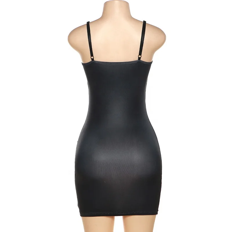 2022 New Trendy 3D Body Print Slip Dress Women Clubwear Sleeveless Strap Skinny Slim Fit Sexy Mini Dresses