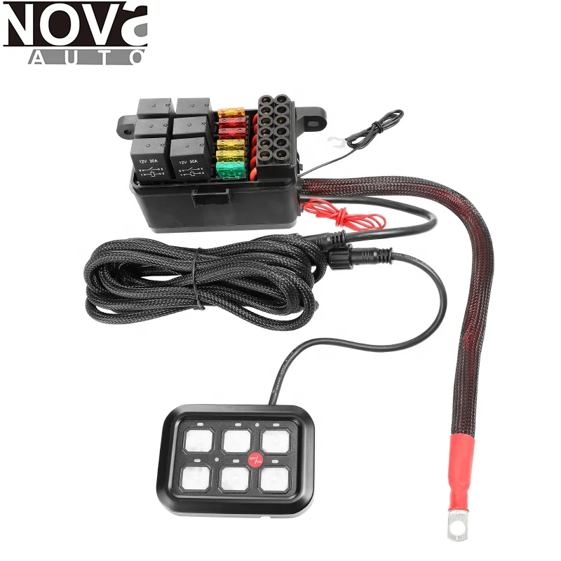 Green Backlit Brightness Dimmable ON OFF Switch Flash Function 12V Car Switch Panel