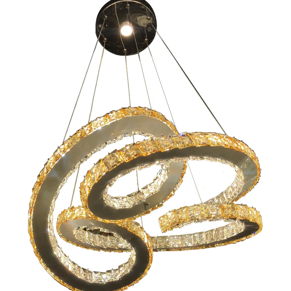 New Product Residential Decoration Custom Drop Pendant Light Hotel Villa Mall Modern Crystal Chandelier