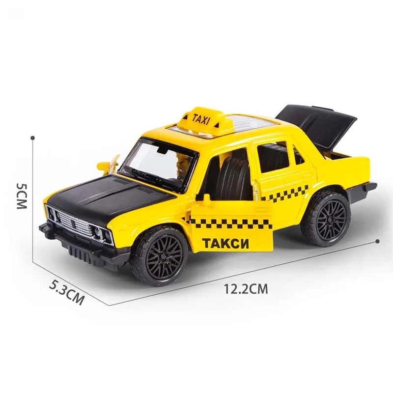 1:36 недорогая литая модель из сплава с открытой дверью автомобиль такси хорошего качества игрушки для детей