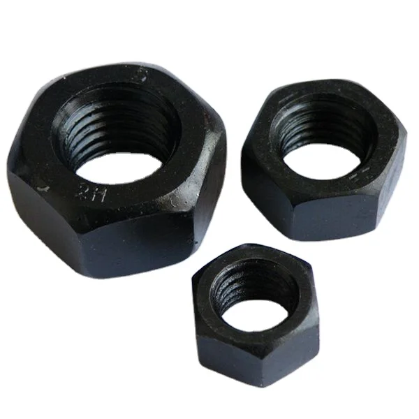 Hot Sale Carbon steel DIN934 Gr 4 8 10 12 Black Oxide Hexagon Hex Nuts In Stock