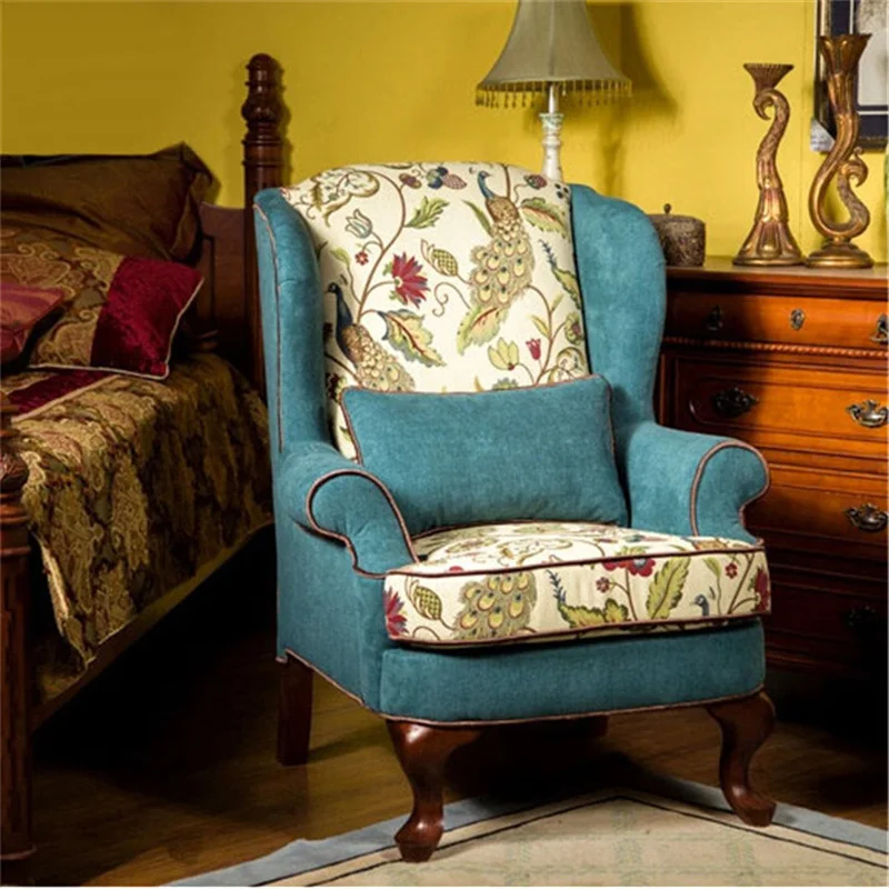 New Product Launch American Single Fabric Sofa Tiger Chair Armchair In Small Family Living Room