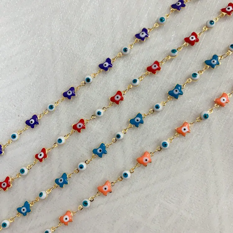 Новый! Эмалированная круглая цепочка из латуни