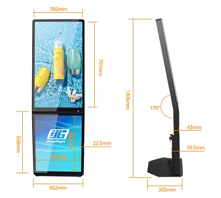 Full Color Digital Signage BillBoard  Indoor 32inch portable digital signage kiosk with led light box