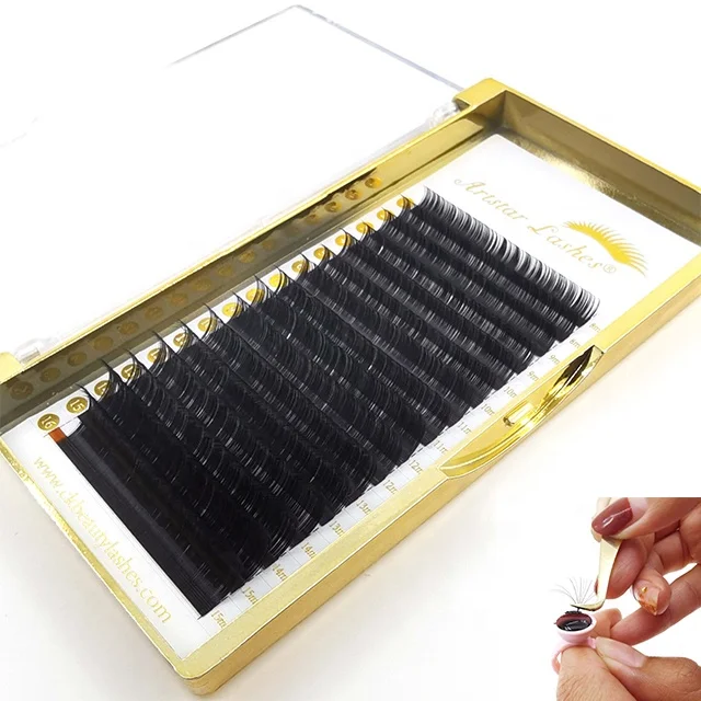 PBT material lashes mink 15mm 22mm silk lash extension tray 13mm 20mm c d curl lashes extensions supplies